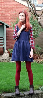 casual tartan dress outfit