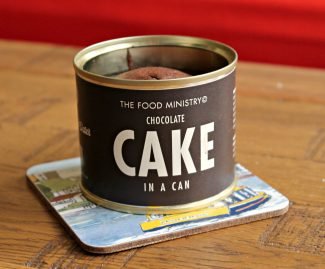 chocolate cake in a can baked